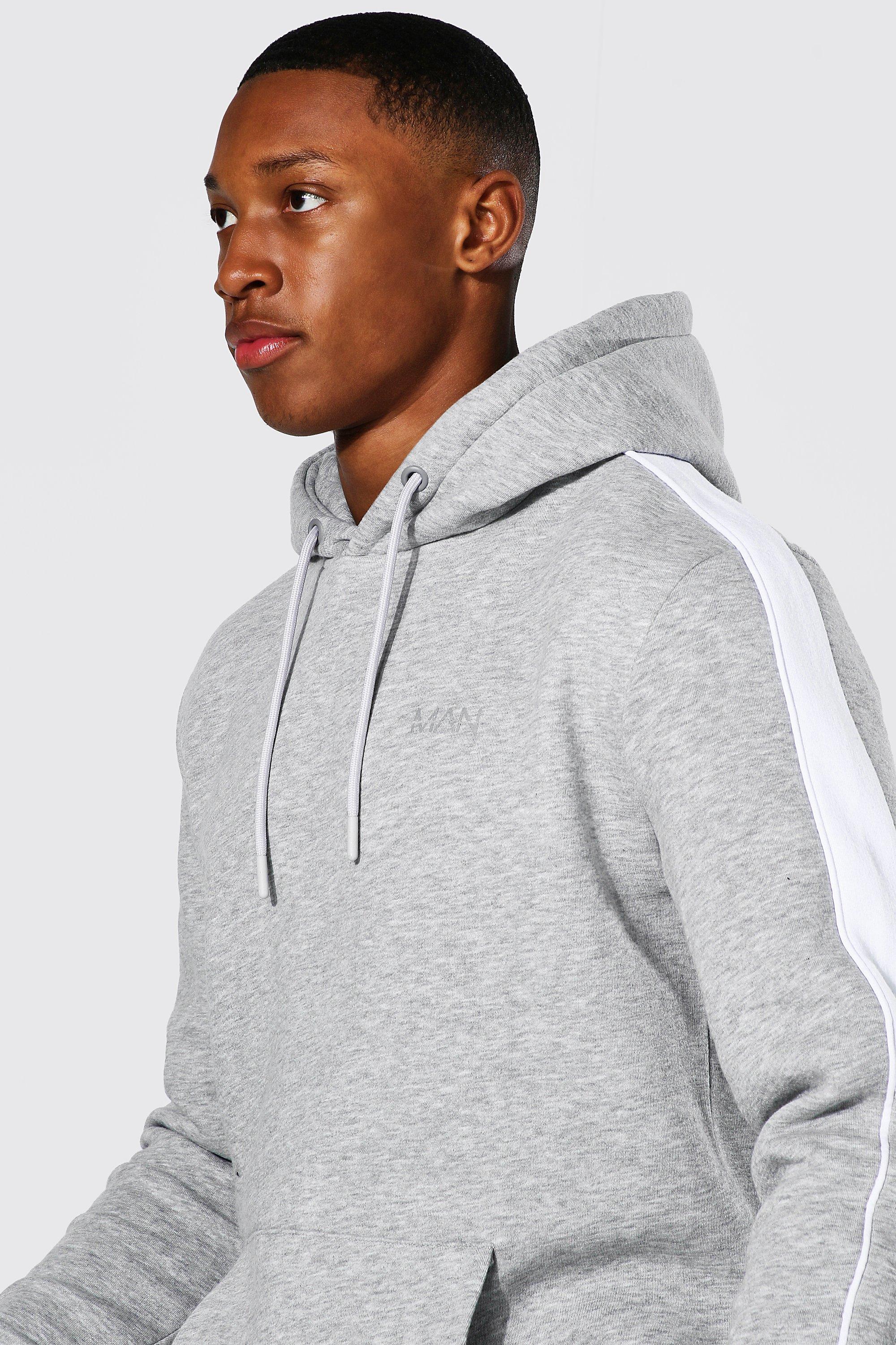 Side stripe sales hoodie men's